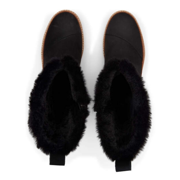 Toms Shoes Toms Nwot Womens Makenna Mid Calf Leather Faux Fur Boots